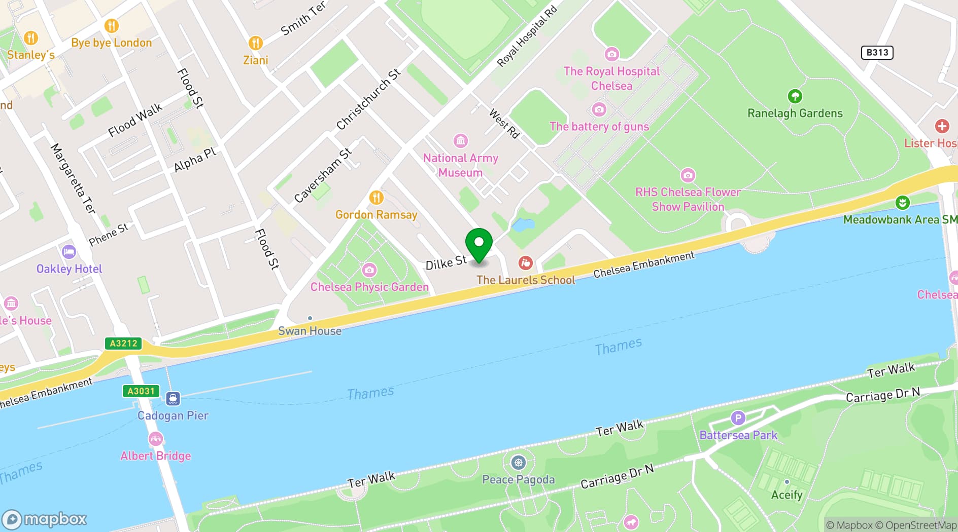 Map showing The London Sketch Club