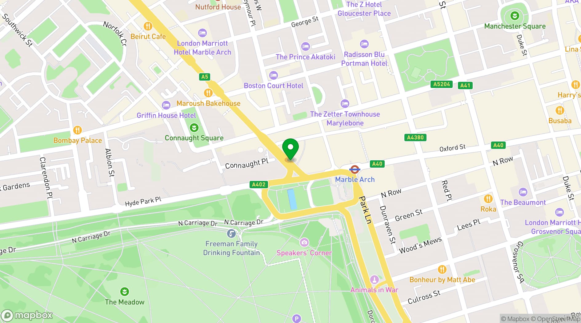 Map showing Frameless