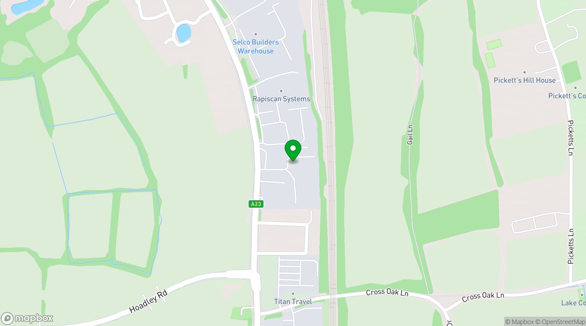Map showing Gatwick meeting and training venue by EMSTAR