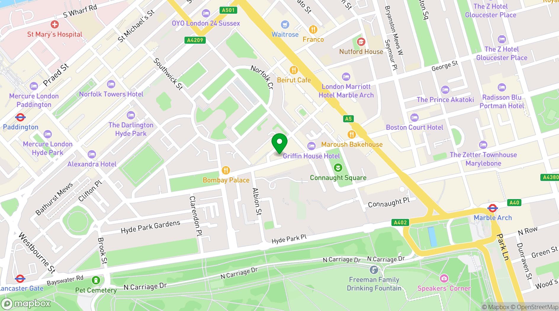 Map showing CasildART Gallery