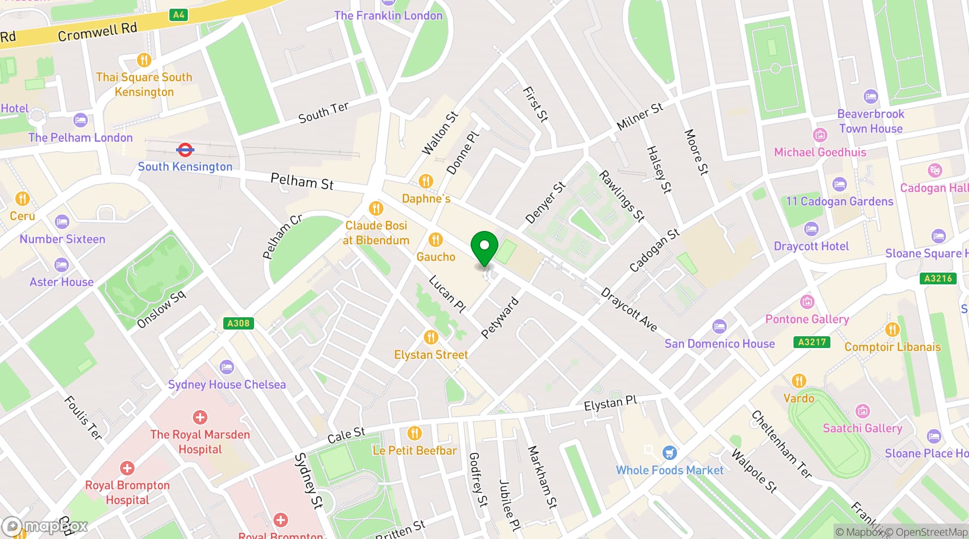 Map showing Barts