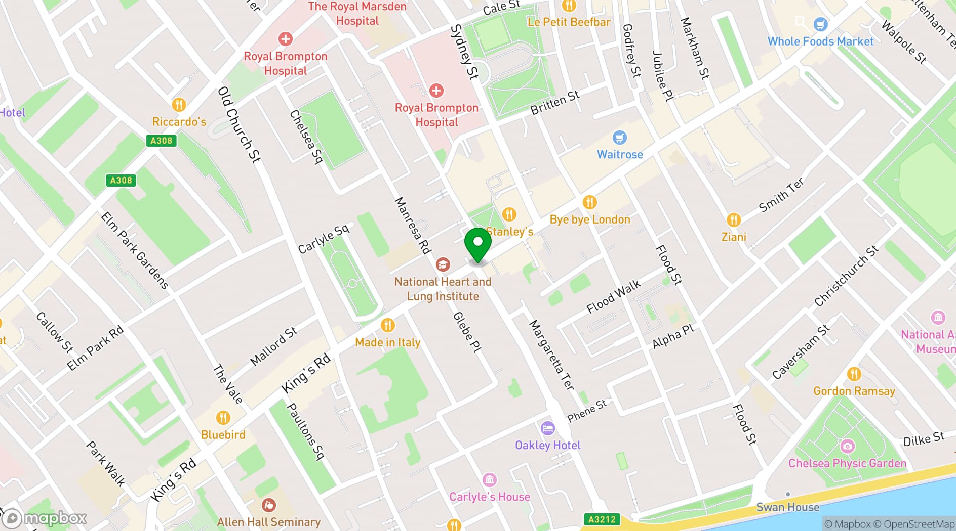 Map showing Beef and Bass