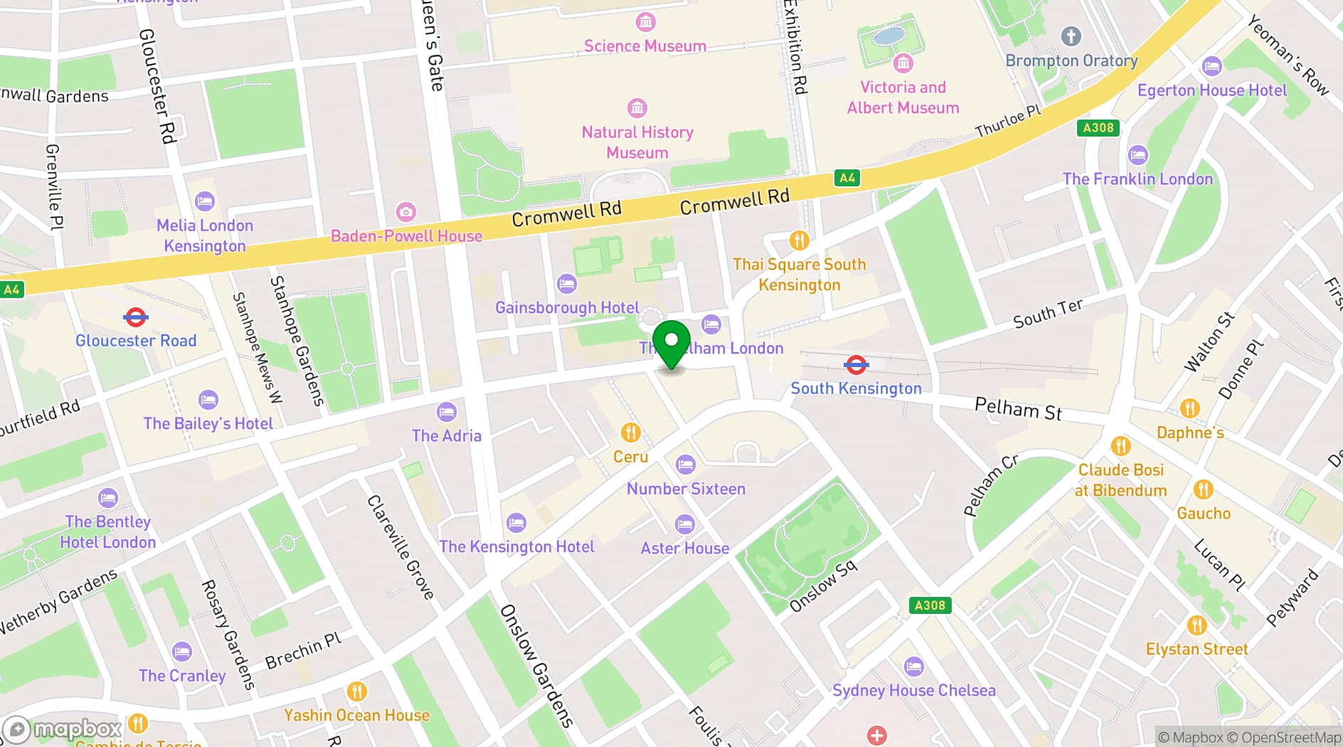 Map showing DOLCE Night Club