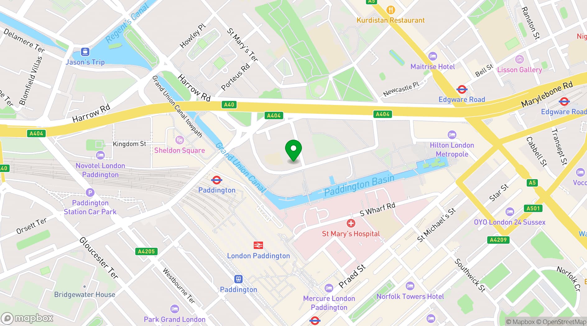 Map showing Heist Bank