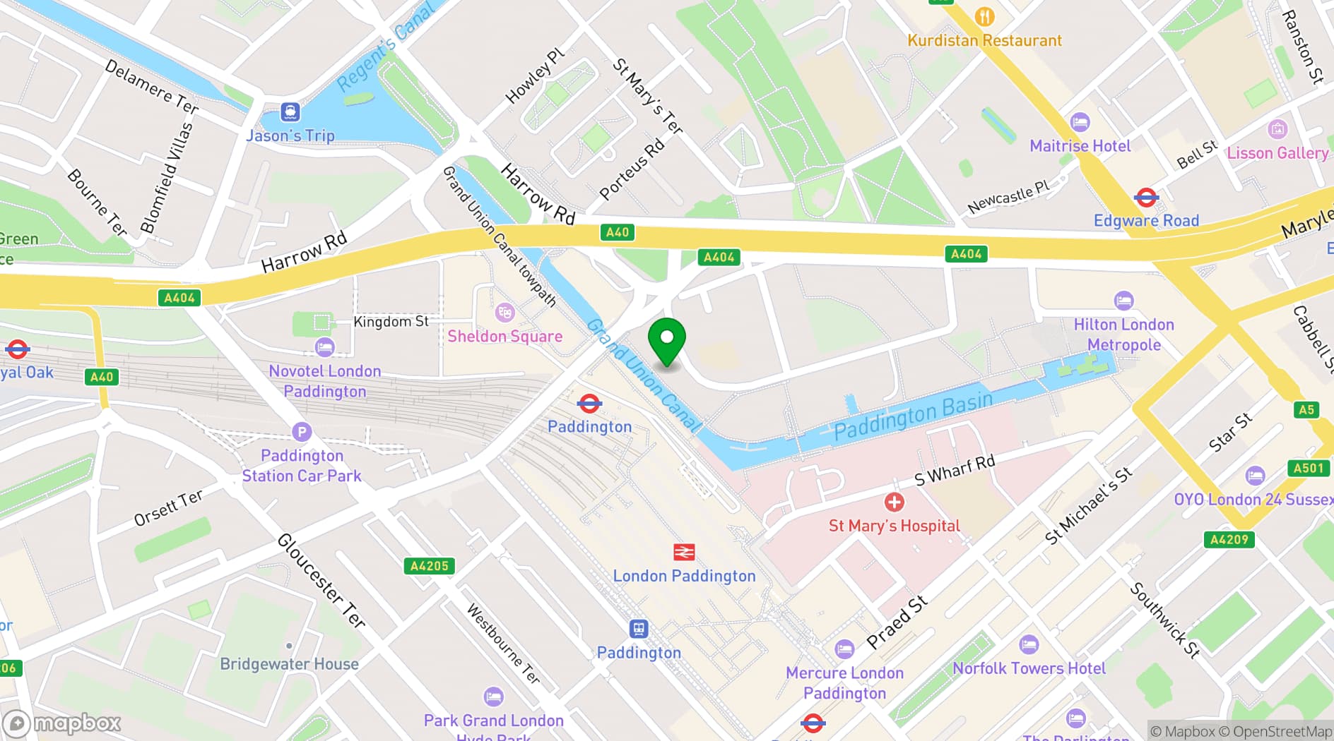 Map showing DAISY | GREEN
