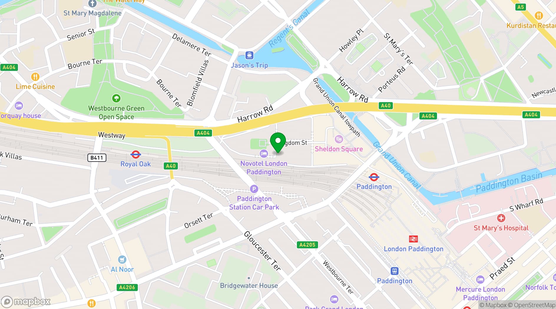 Map showing HUCKSTER London