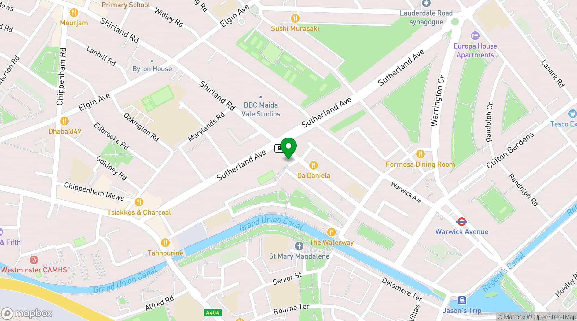 Map showing The Amadeus