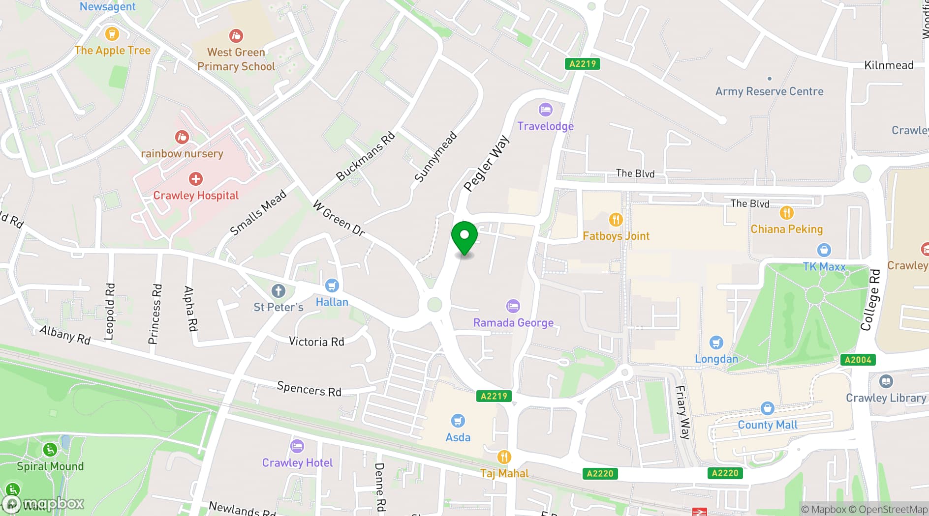 Map showing Diamonds Bar and Club