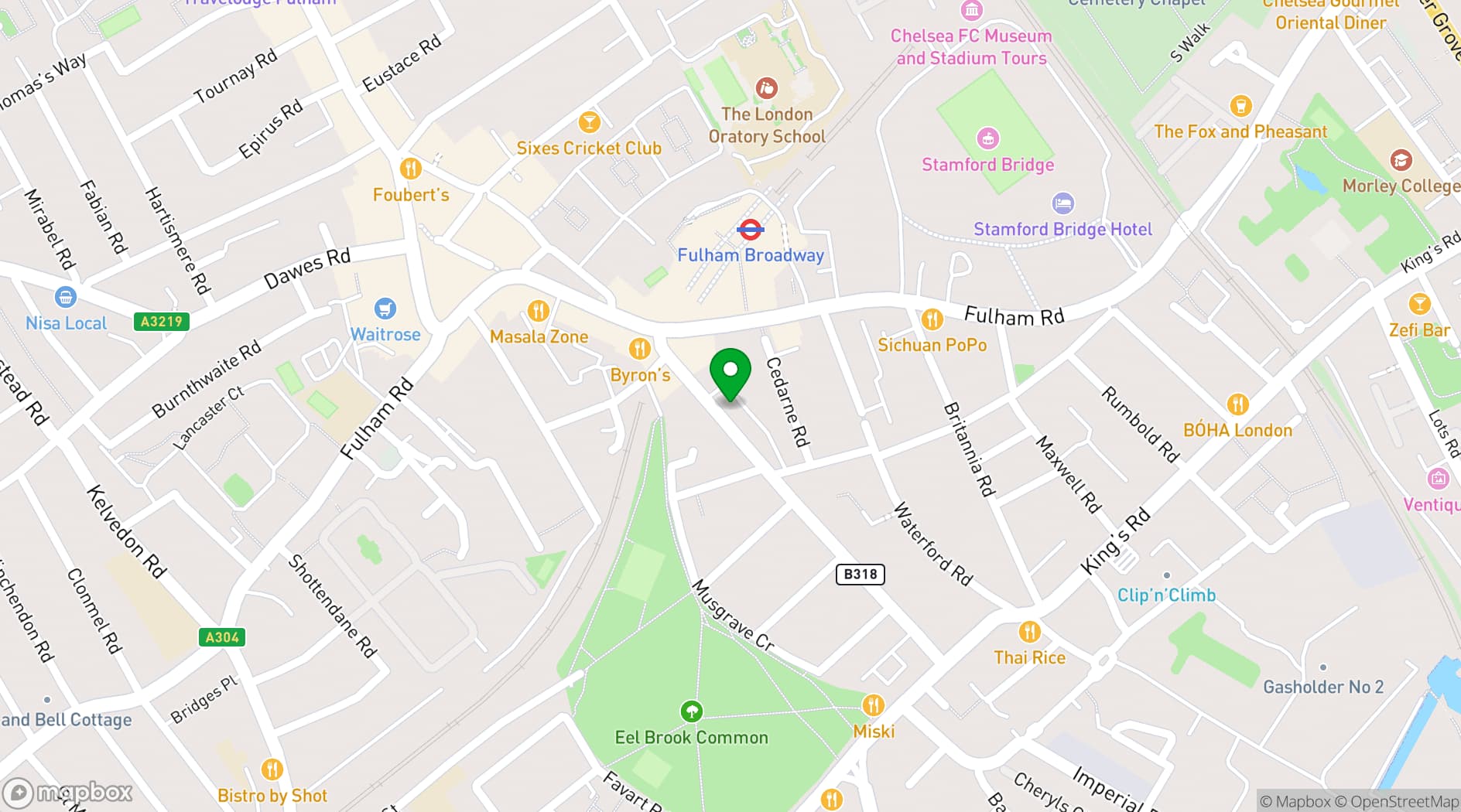 Map showing Aerialactive Pole Dancing Studio
