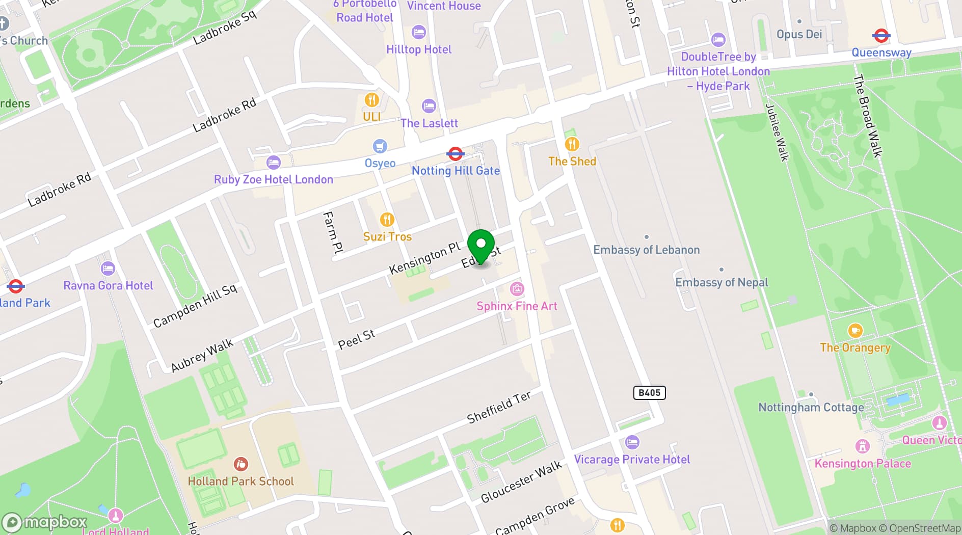 Map showing The Life Centre
