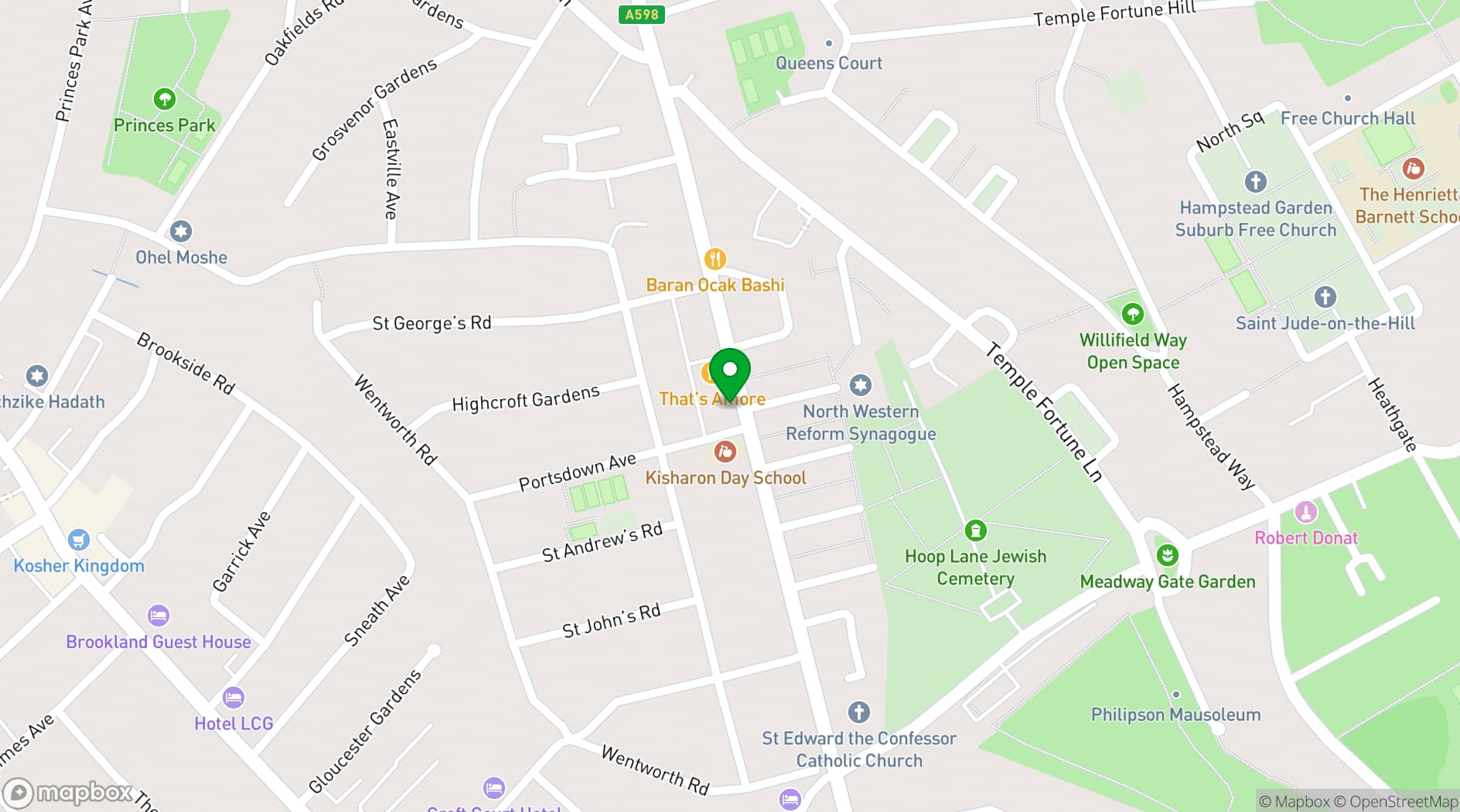 Map showing Nayla cafe