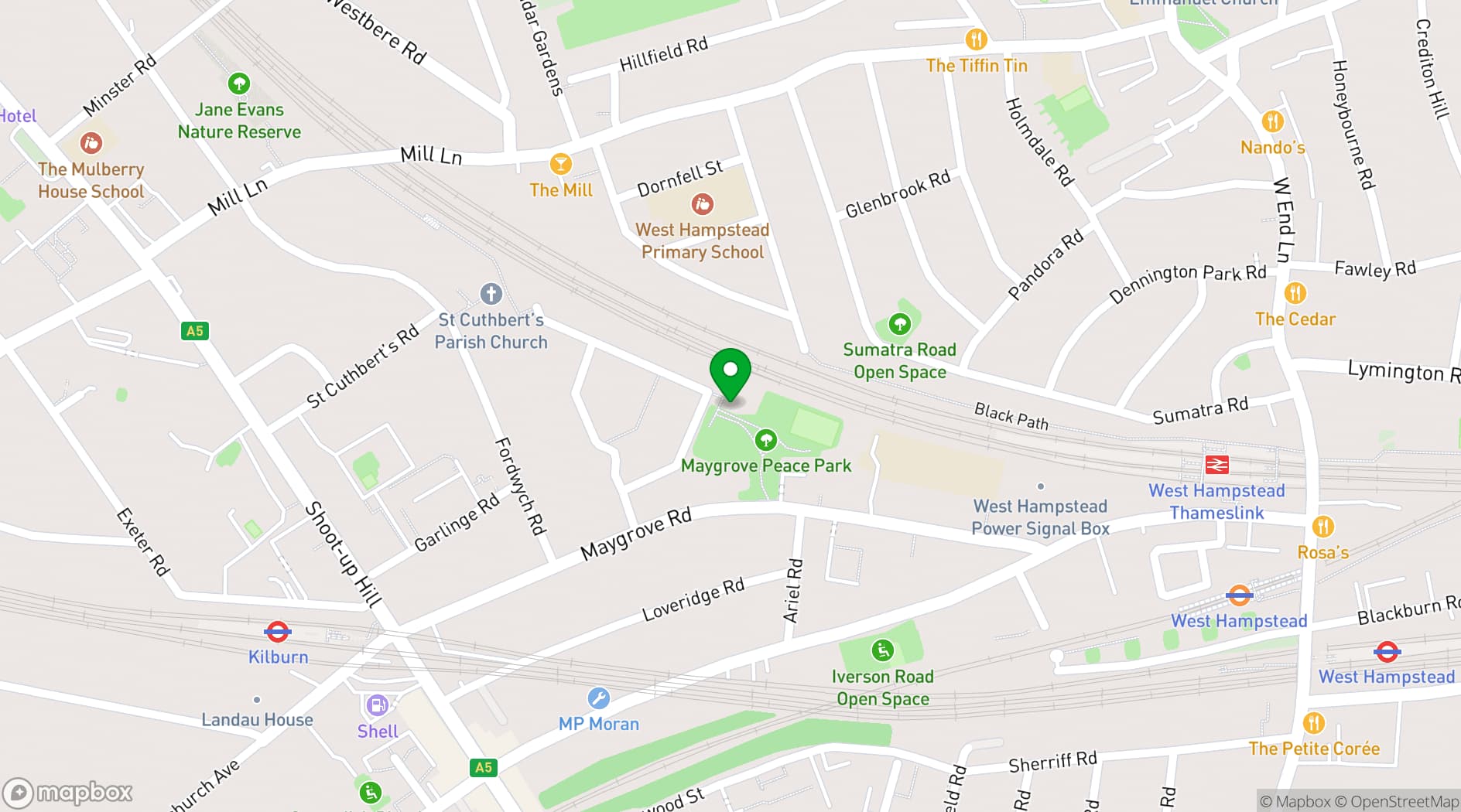 Map showing Sidings Community Centre