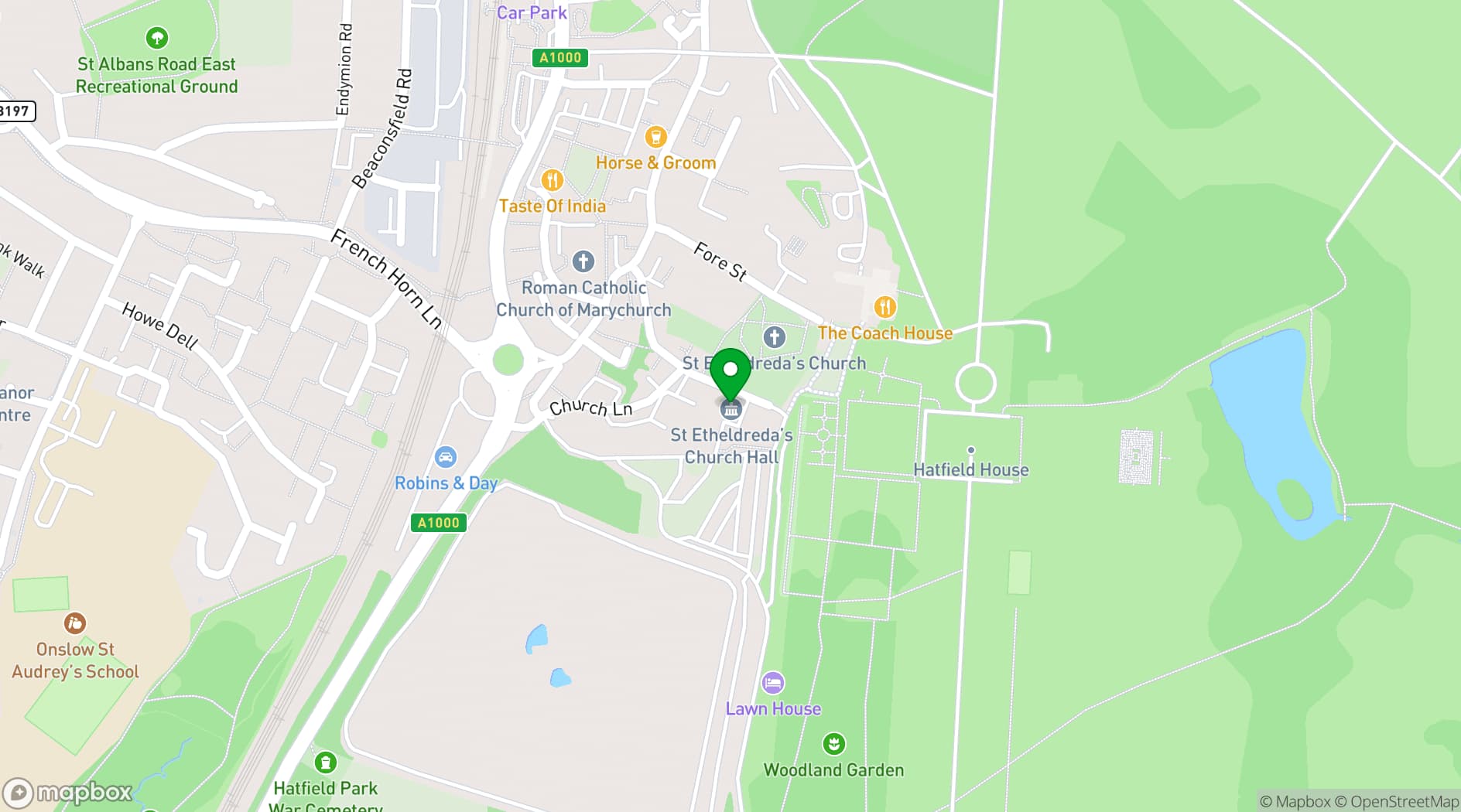 Map showing The Oak House Studio