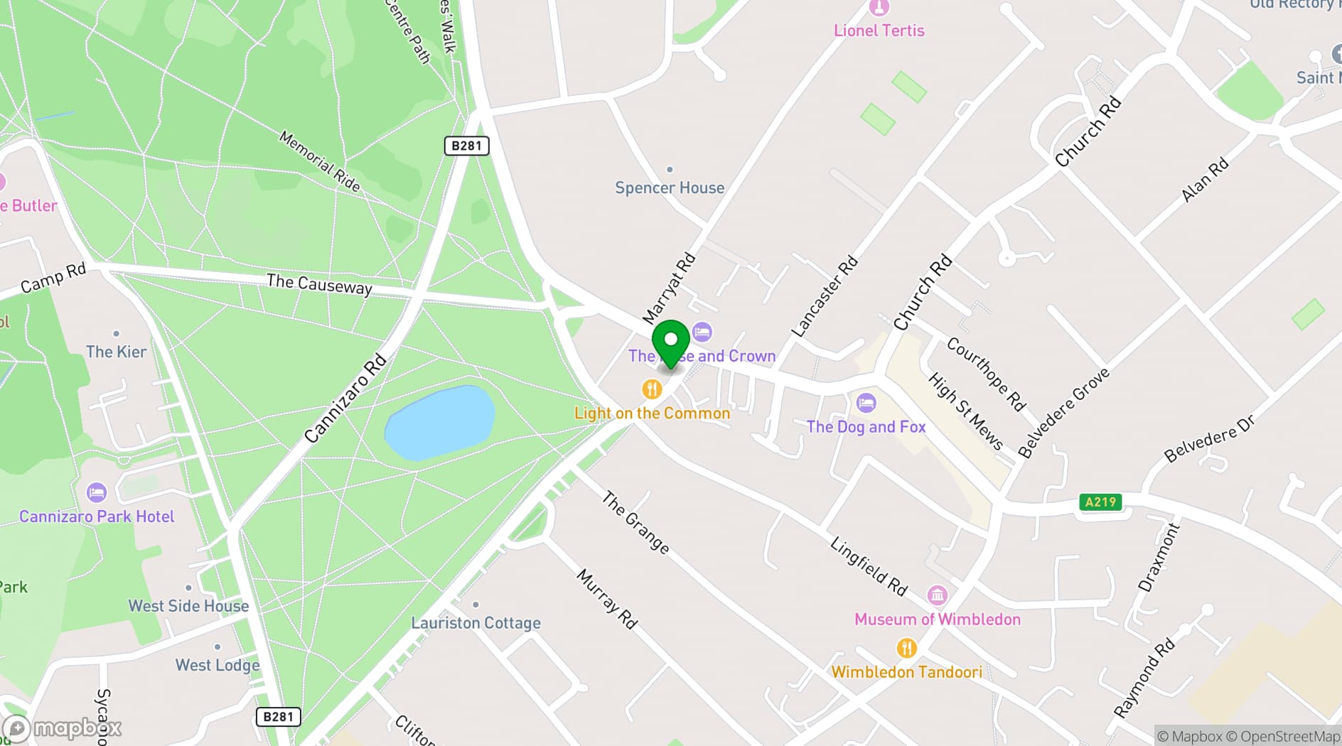 Map showing Bright Pop Up Store