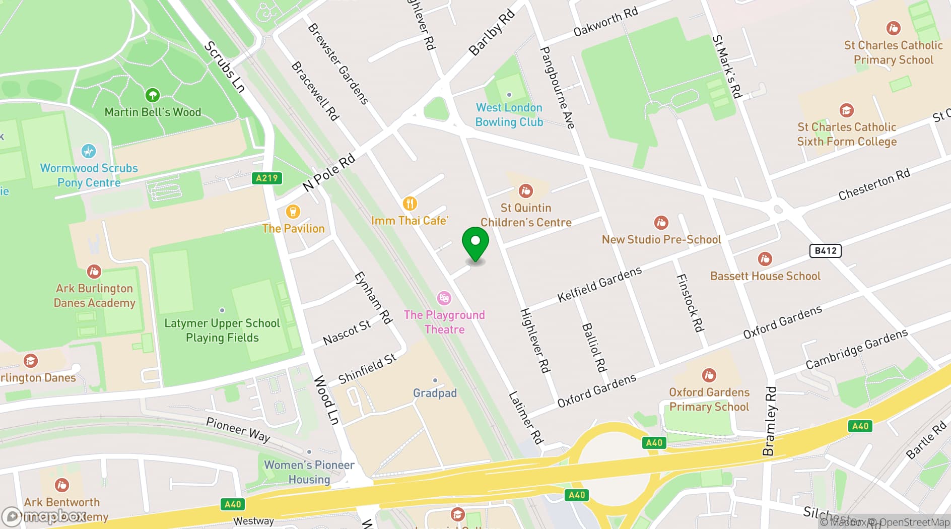 Map showing Daylight Studios West