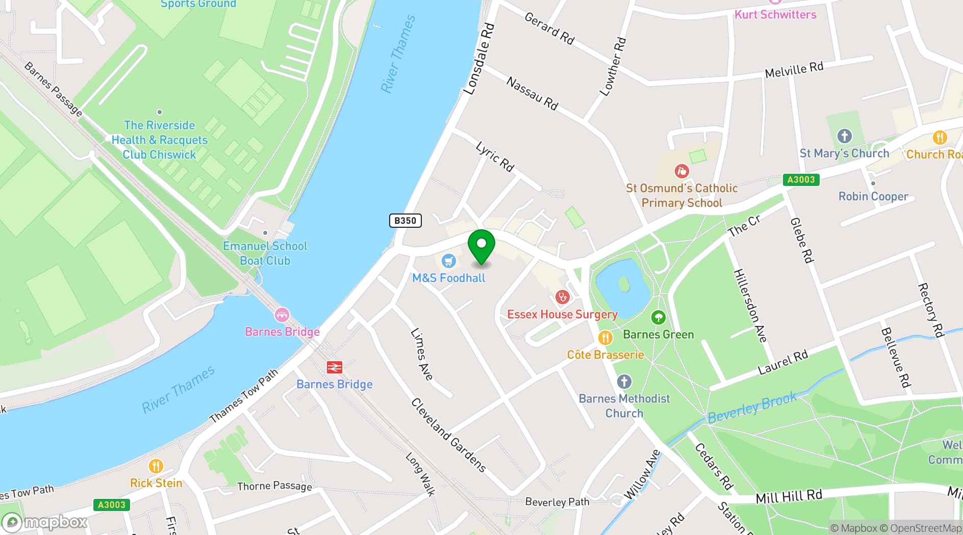 Map showing The Base