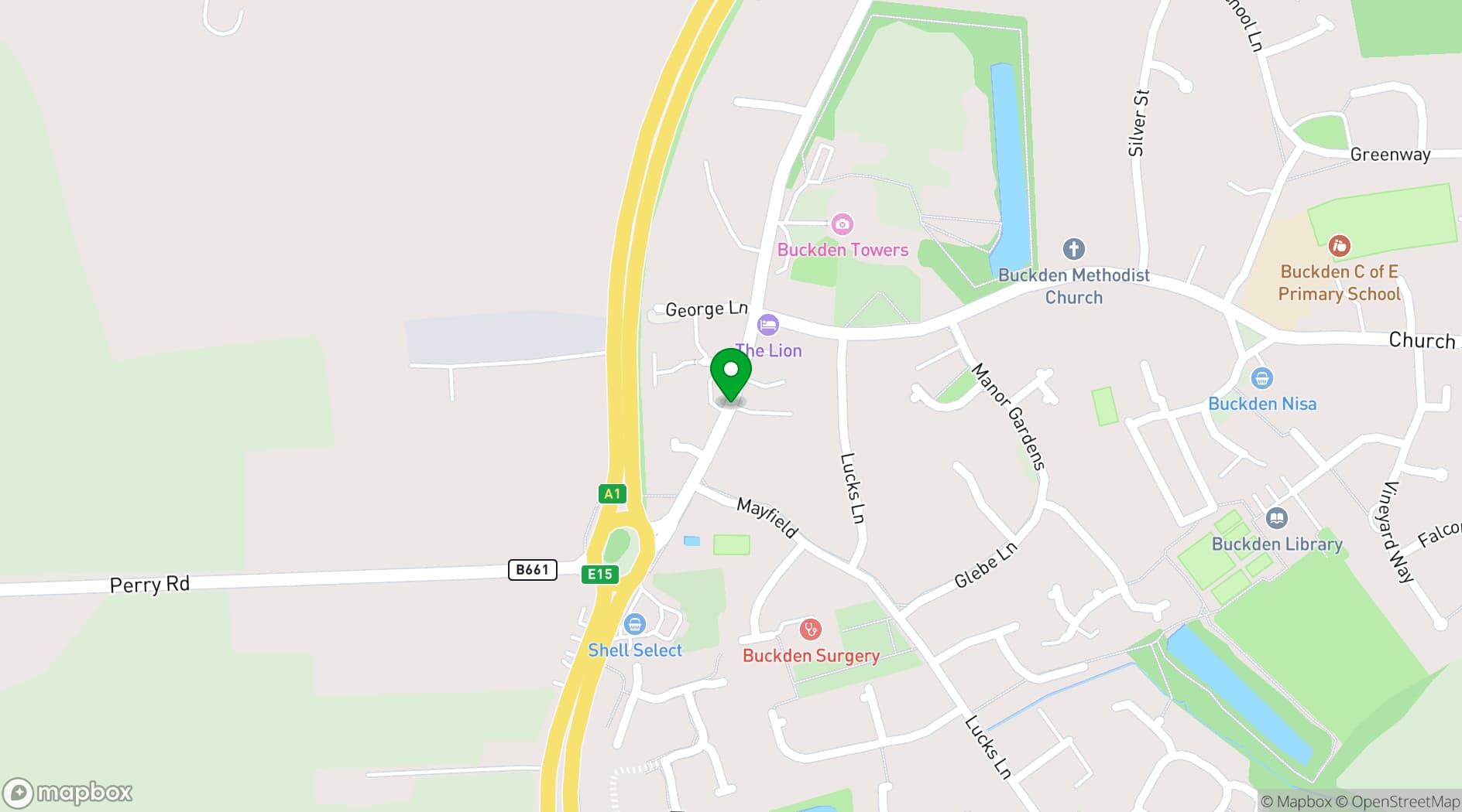 Map showing The Lion Hotel