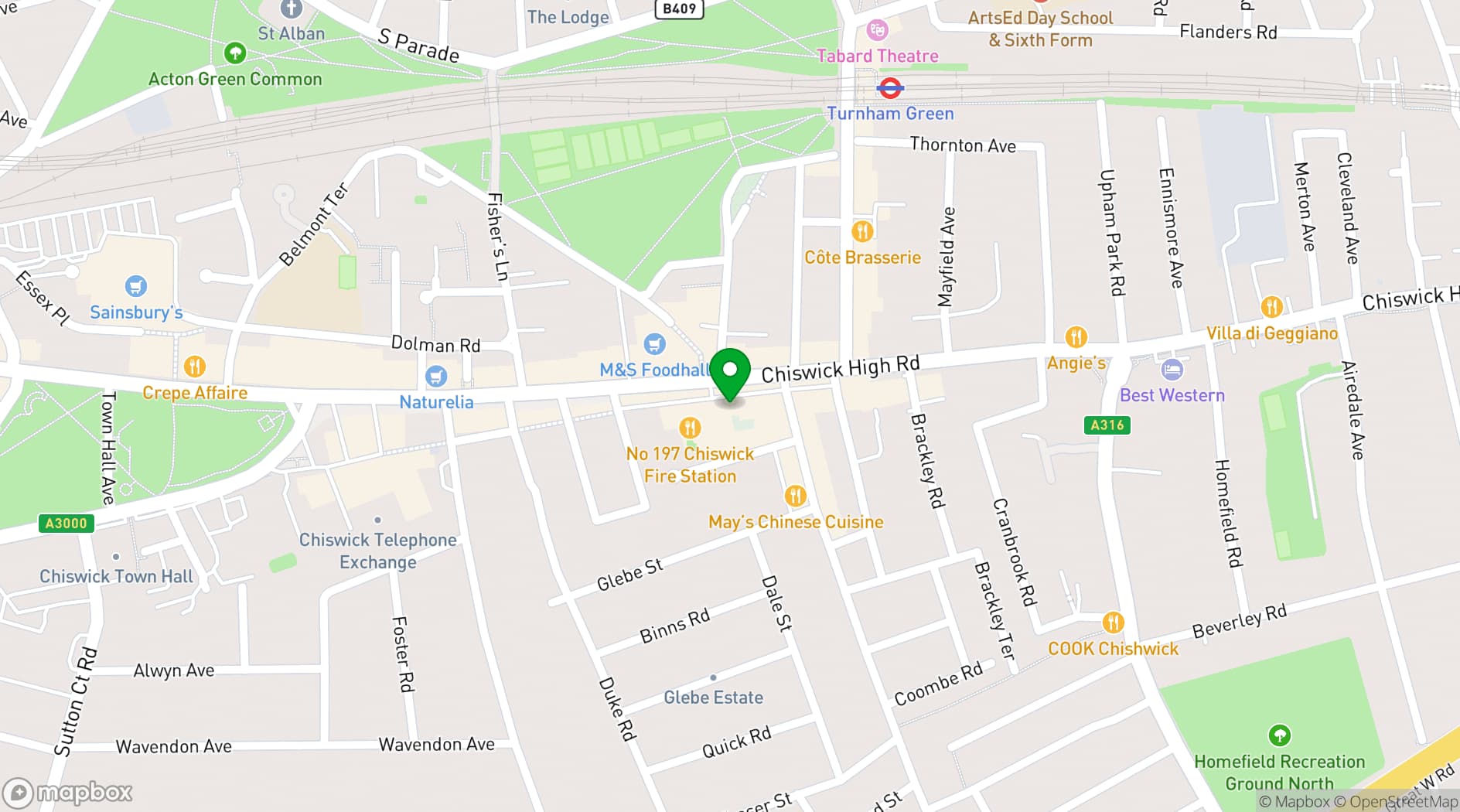 Map showing Foster Books