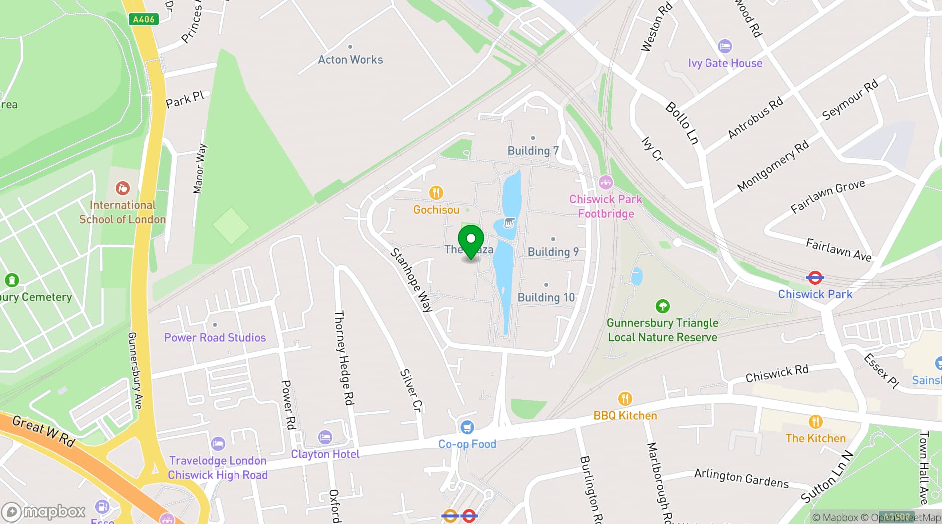 Map showing The Union Bar Chiswick