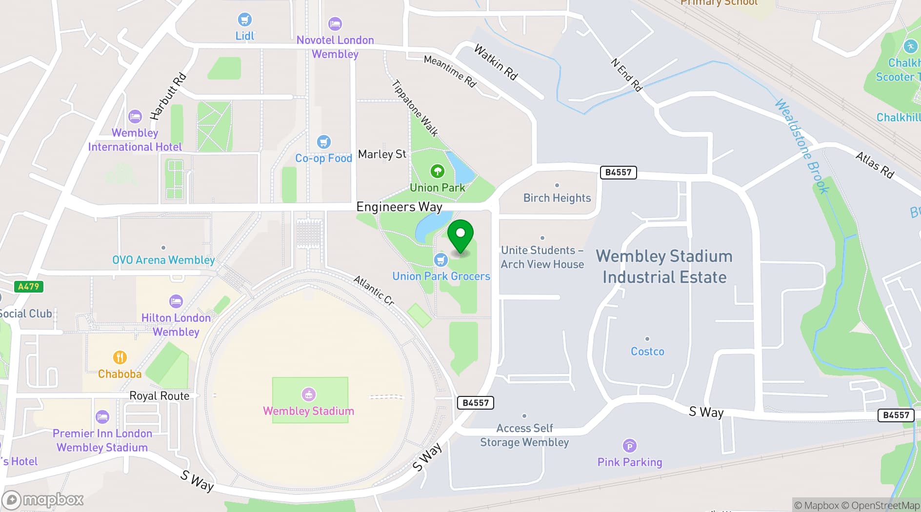 Map showing The Cuddle Club