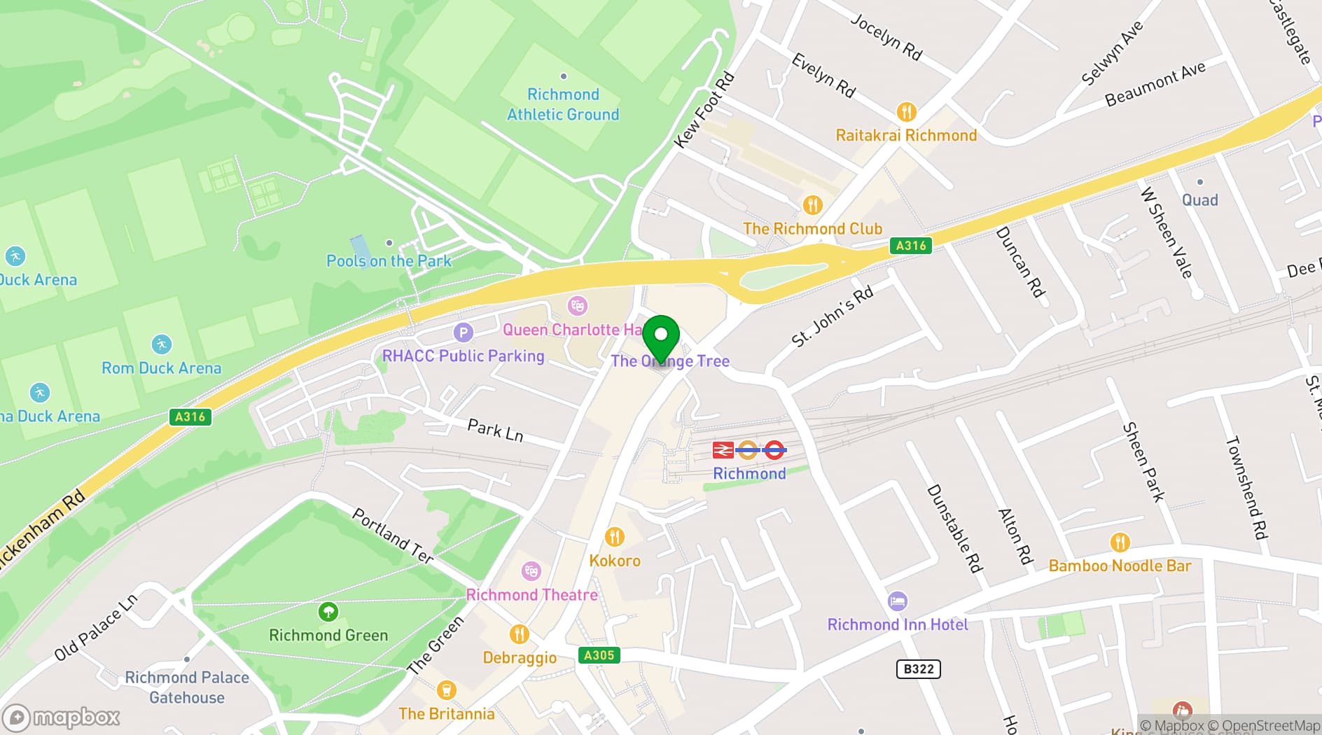 Map showing Carluccio's Richmond