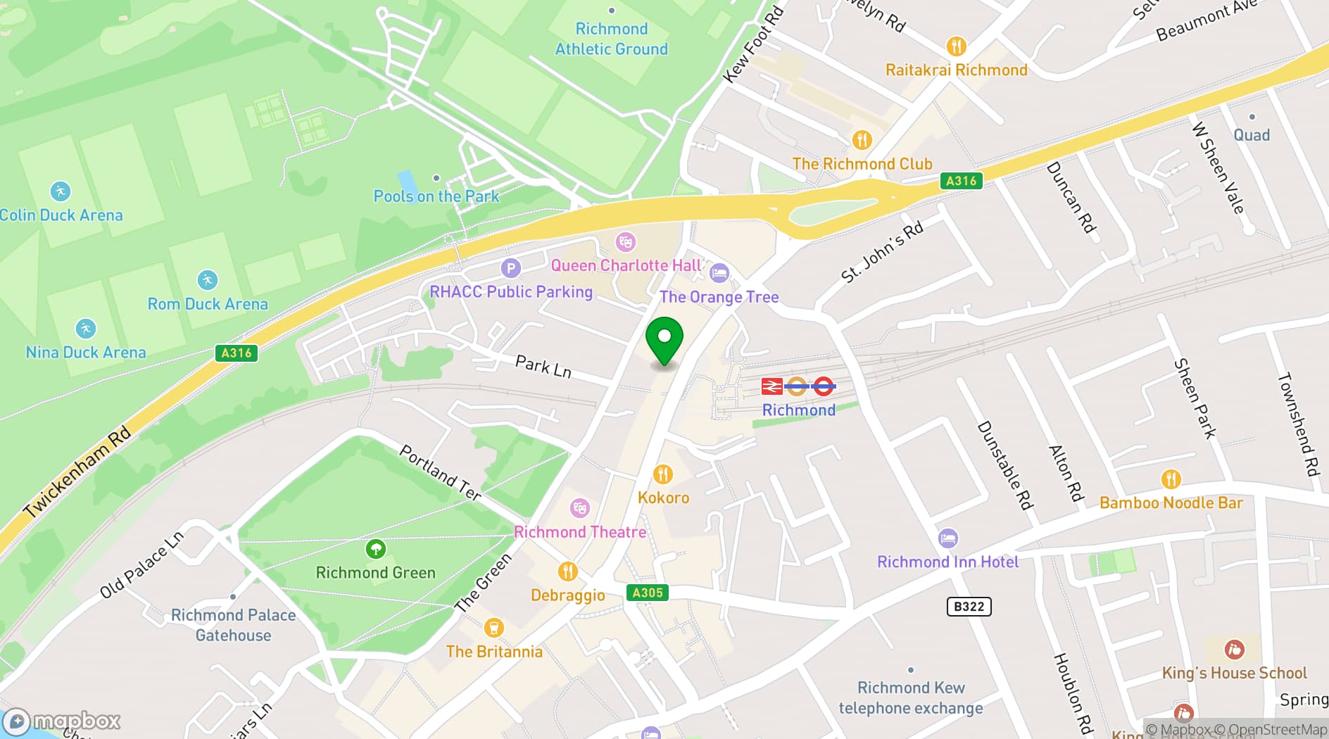 Map showing Off The Rails Club