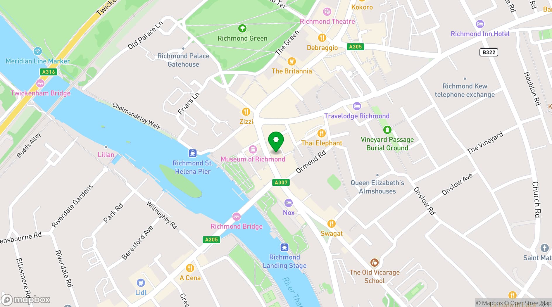 Map showing Cocotte Richmond