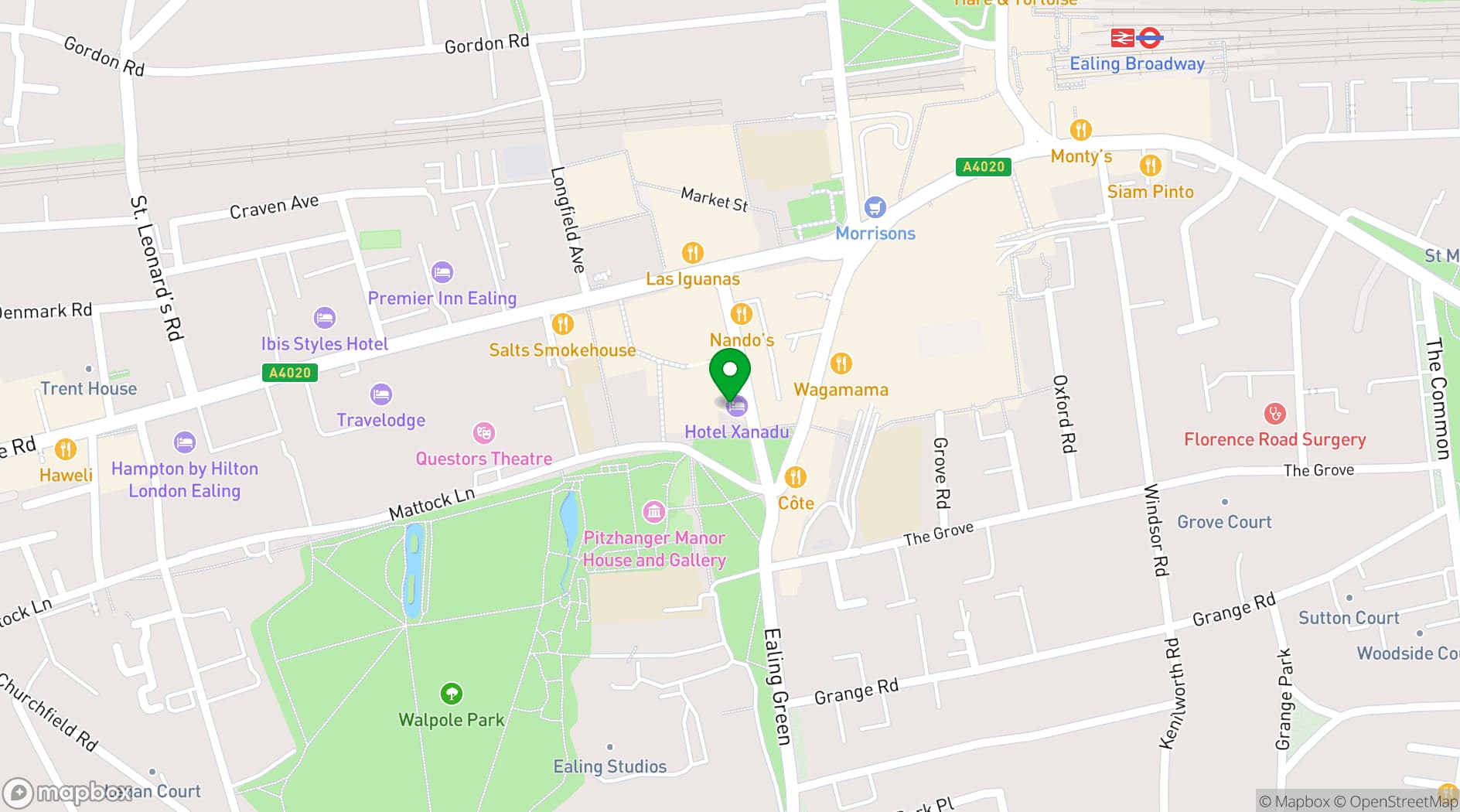 Map showing EmbassyW5