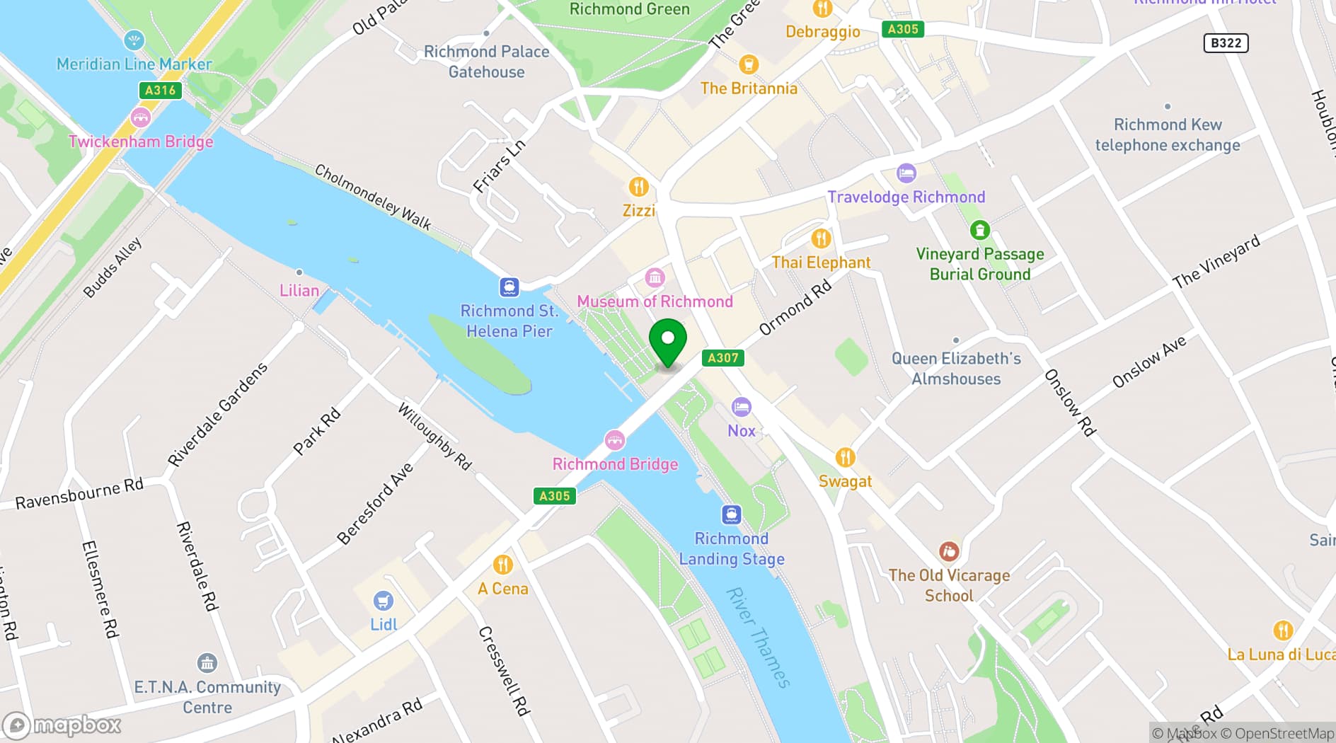 Map showing Tower House