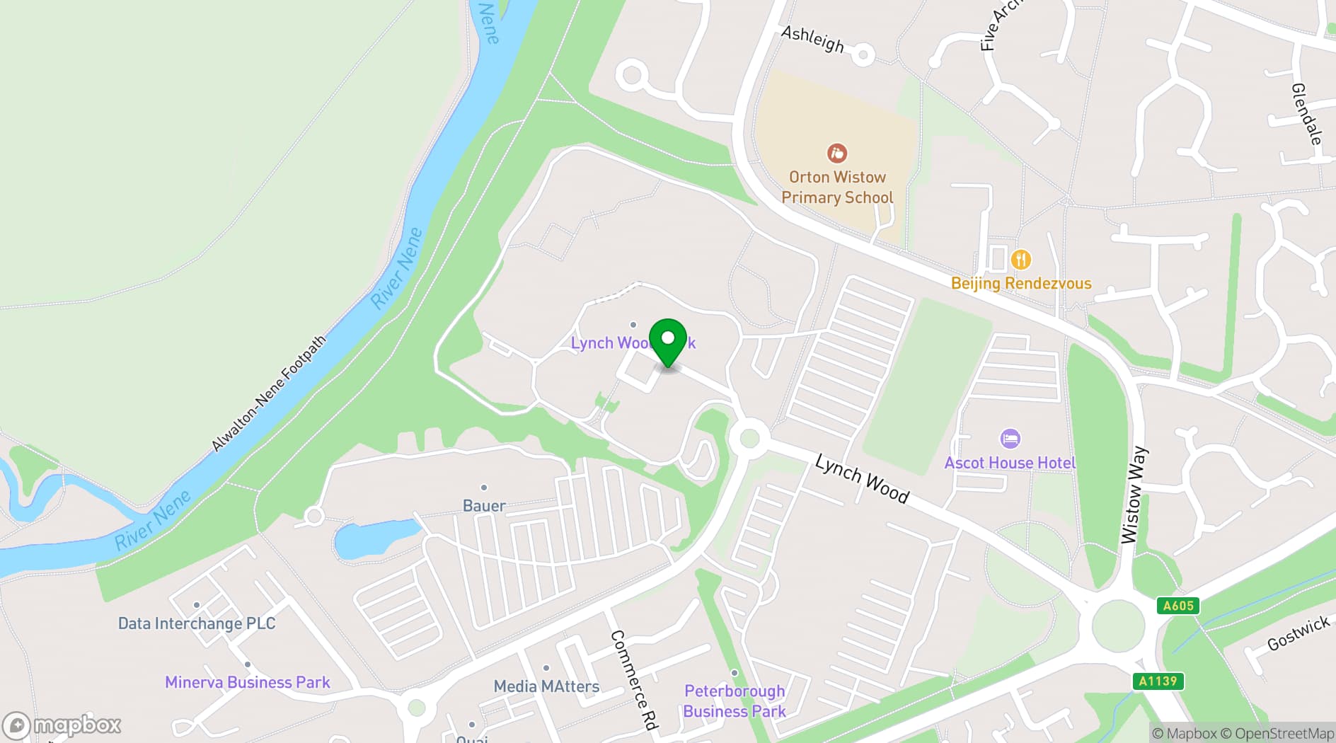 Map showing Lynch Wood Park