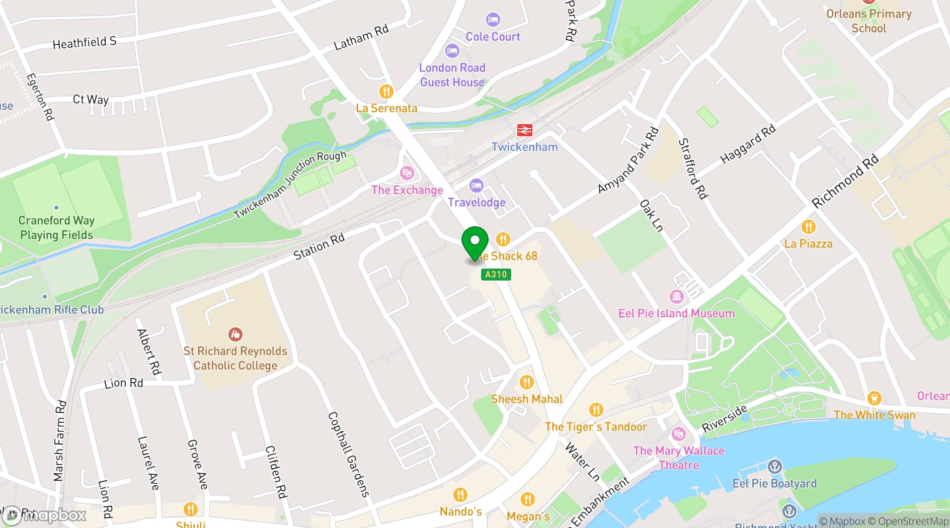 Map showing The Cabbage Patch