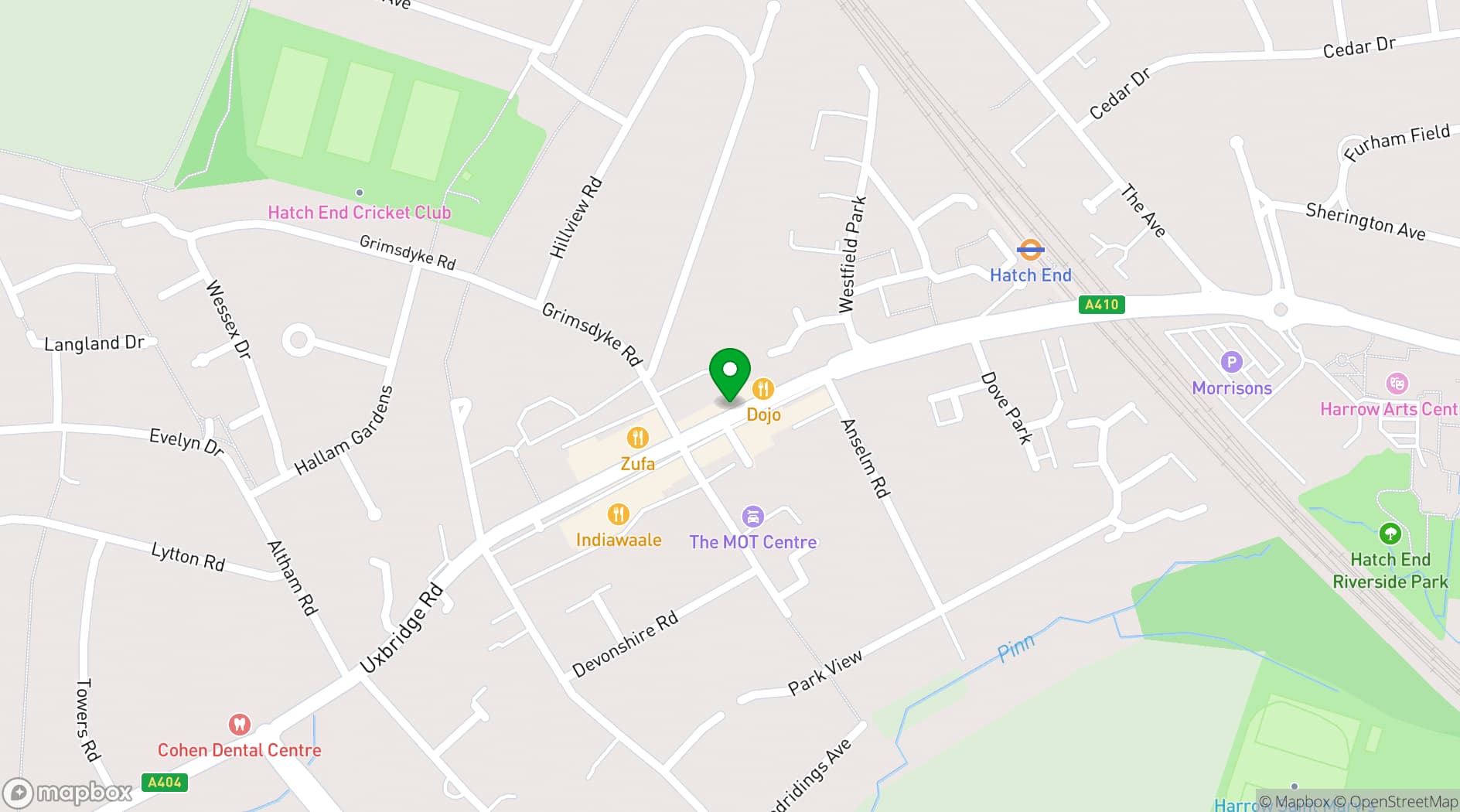 Map showing Orama Restaurant