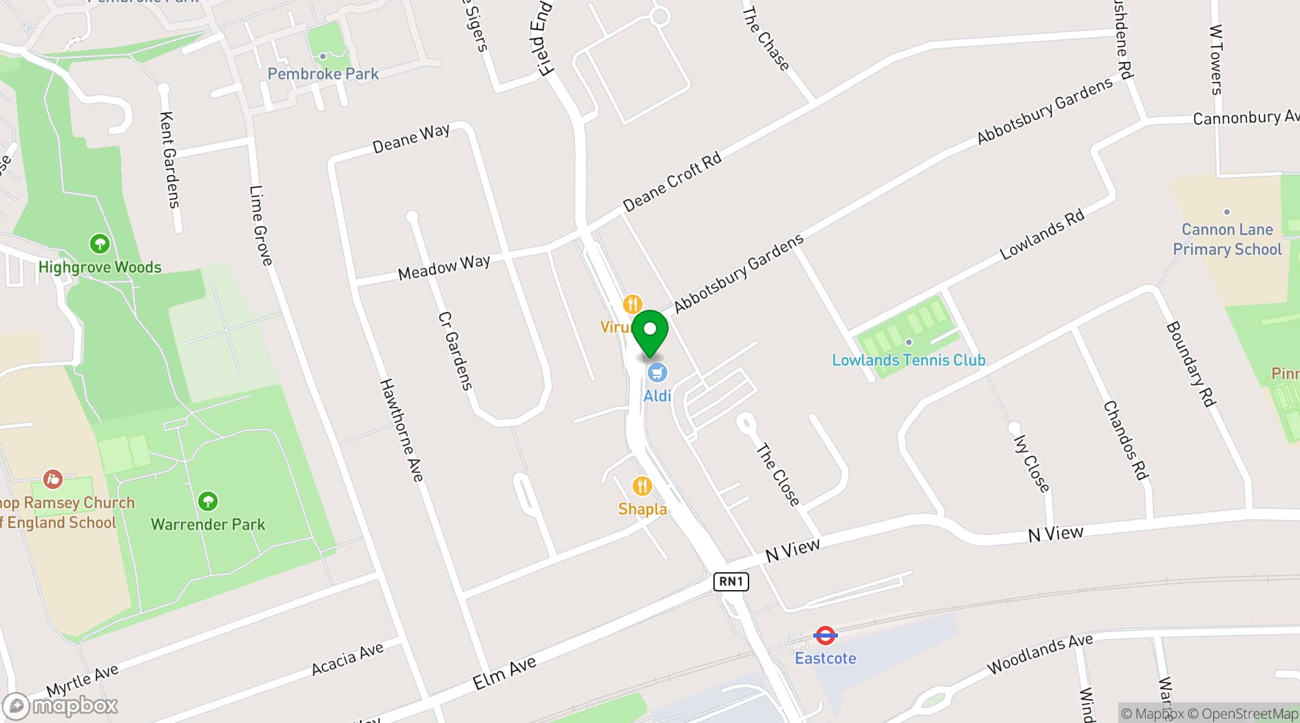 Map showing Machiato Coffee House
