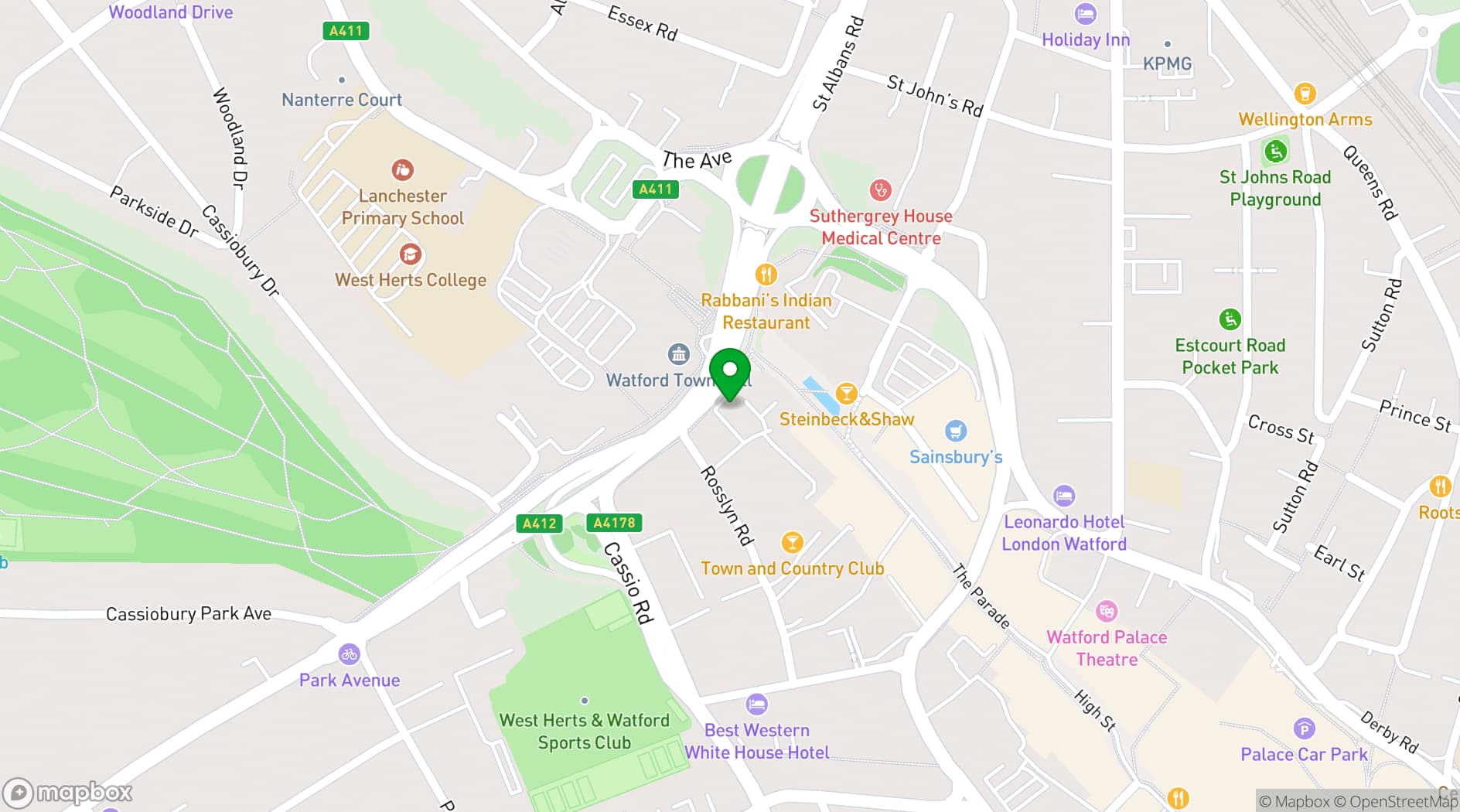 Map showing Halsey Hall