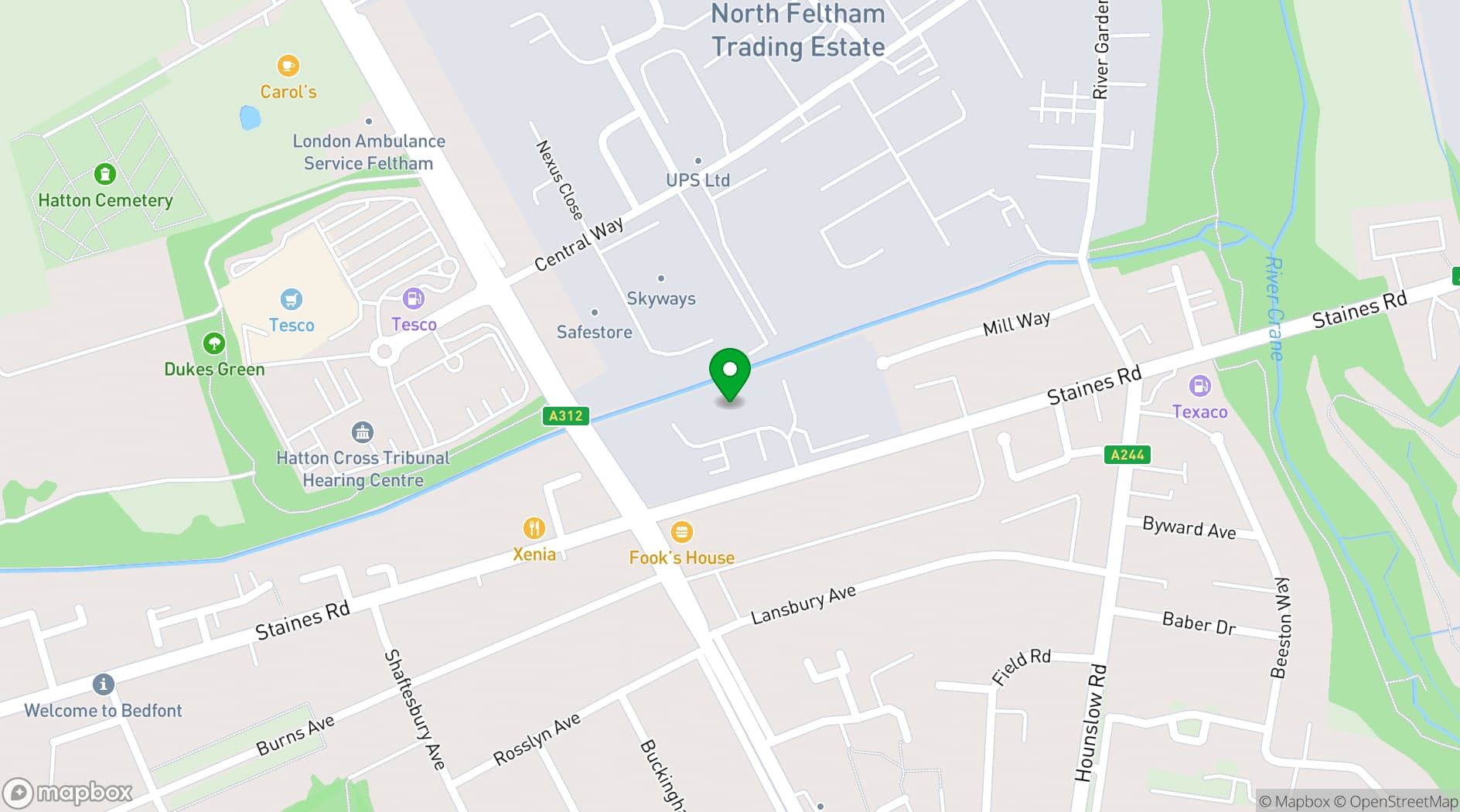 Map showing ACAA - Ferdowsi Hall