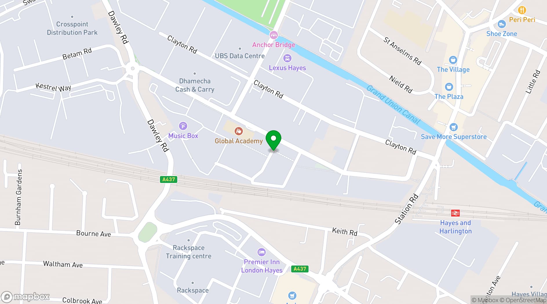 Map showing The Nest Climbing, Studio & Workspace