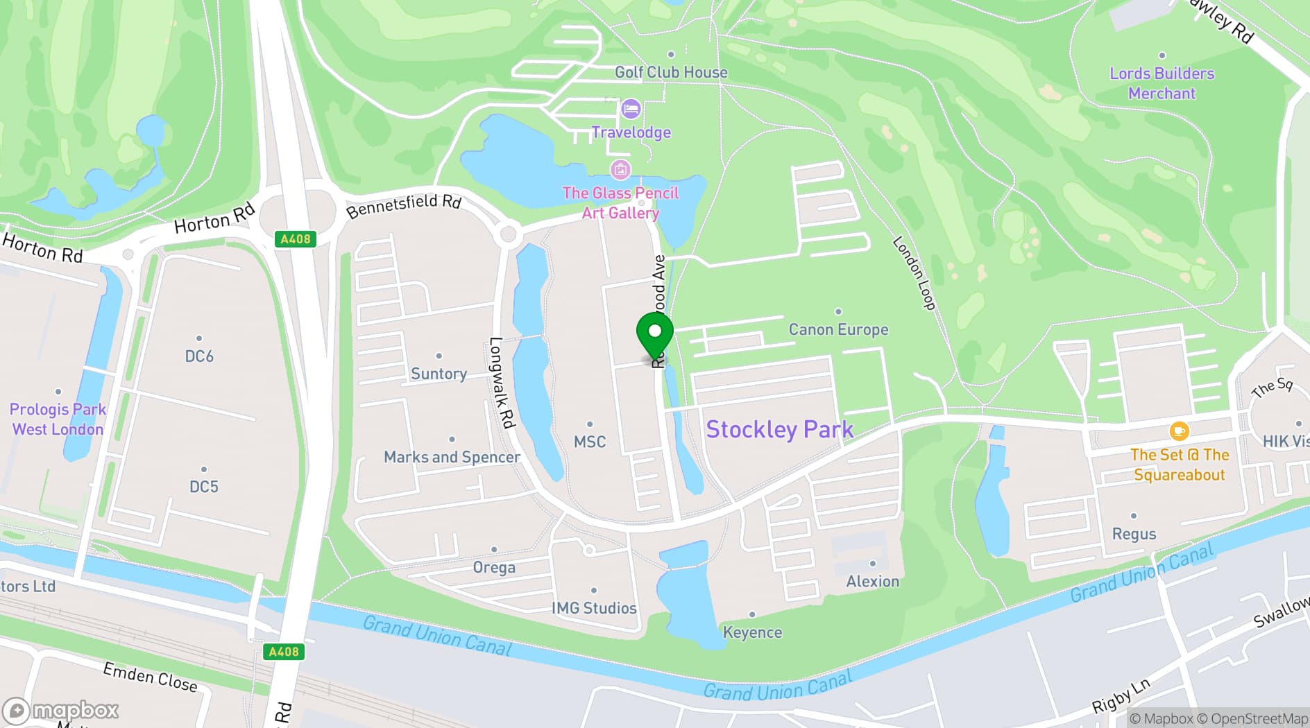 Map showing Spaces Heathrow Airport