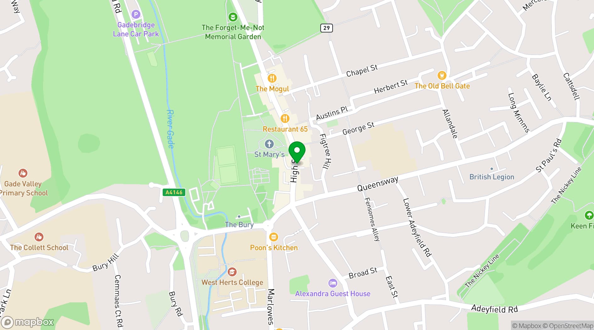 Map showing The Sparrow