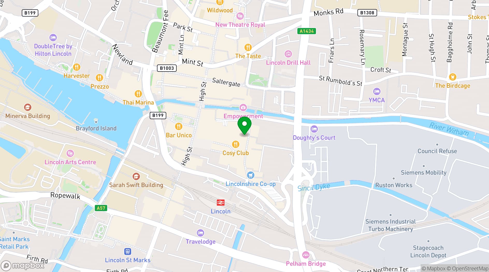 Map showing Turtle Bay Lincoln