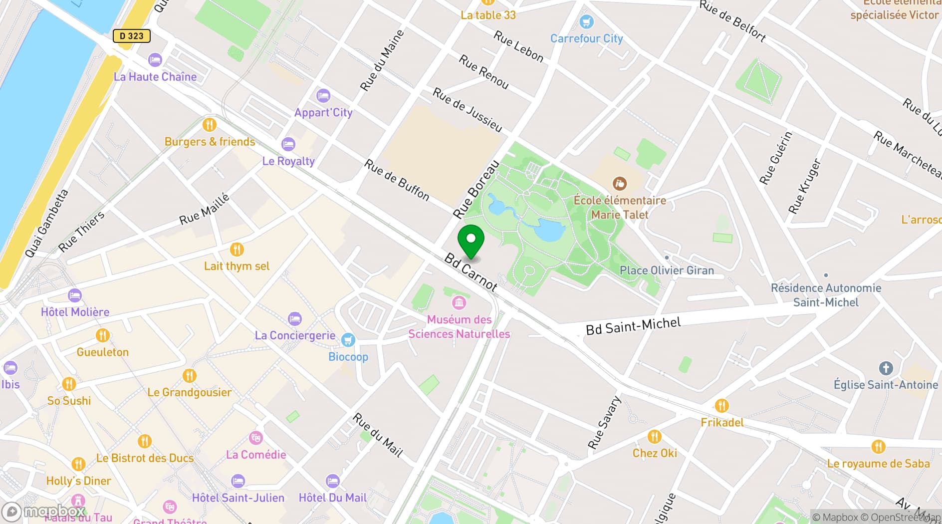 Map showing Centre de Congrès d'Angers