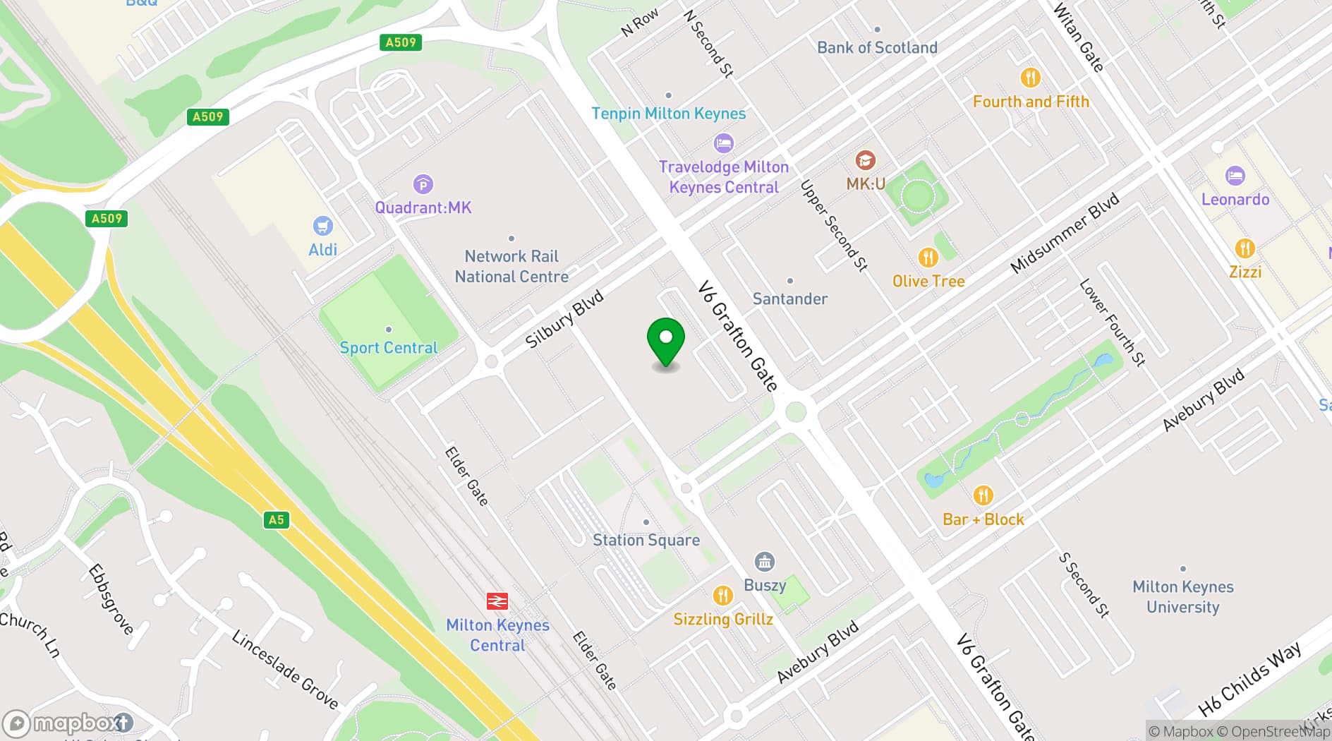 Map showing Unity Place
