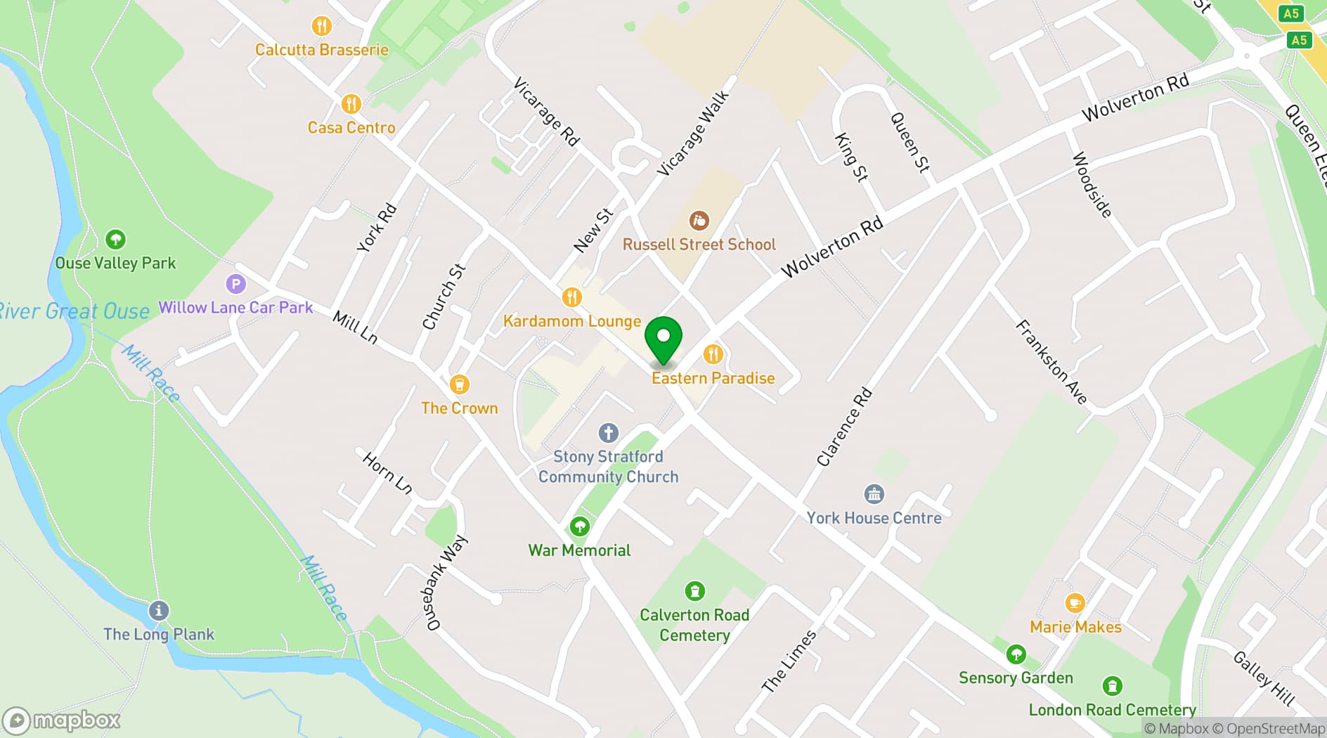 Map showing Myra Tiffin Performing Arts School