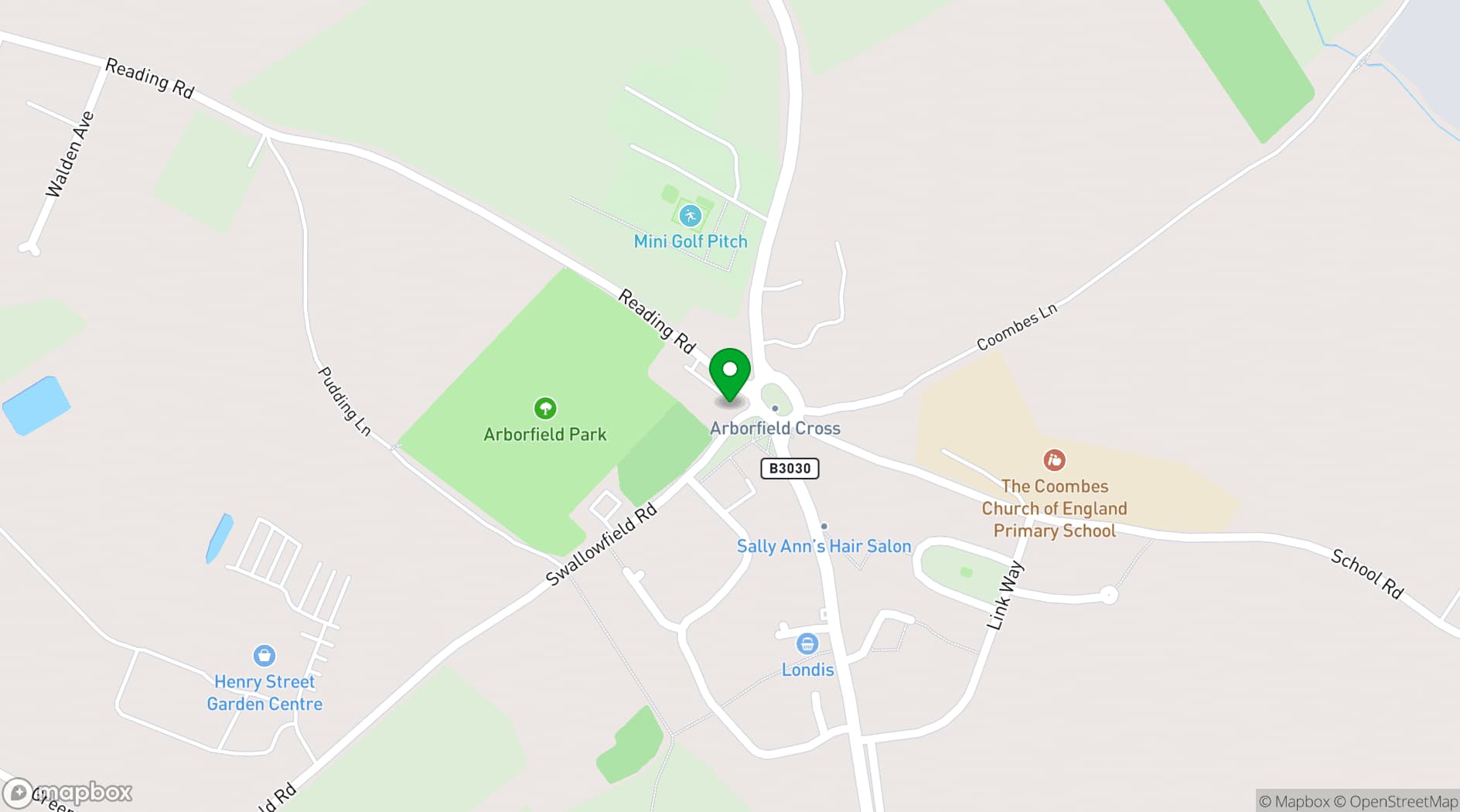Map showing The Bull Inn