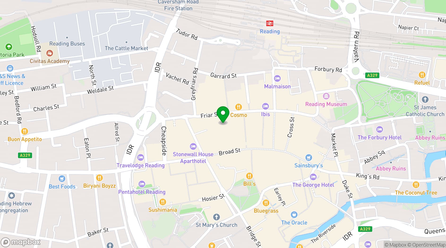 Map showing Black Diamond Gentleman's Club