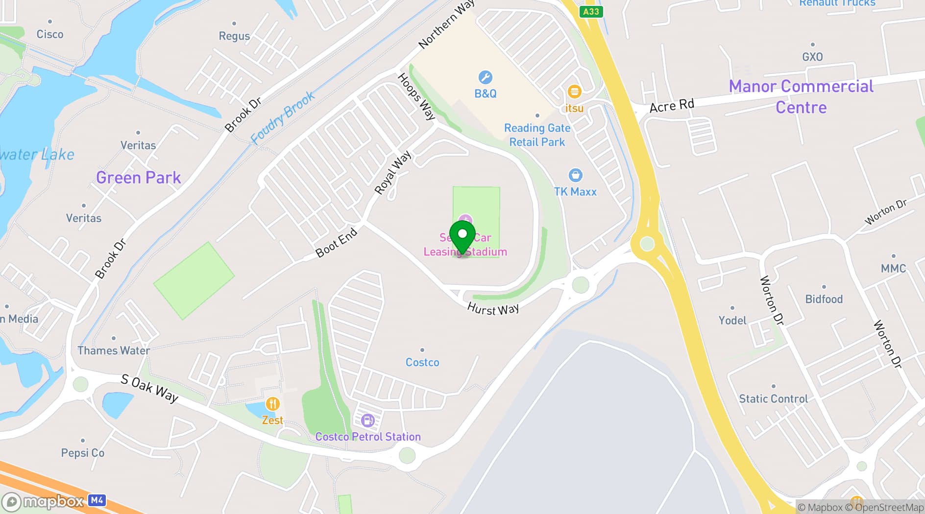Map showing Voco Reading