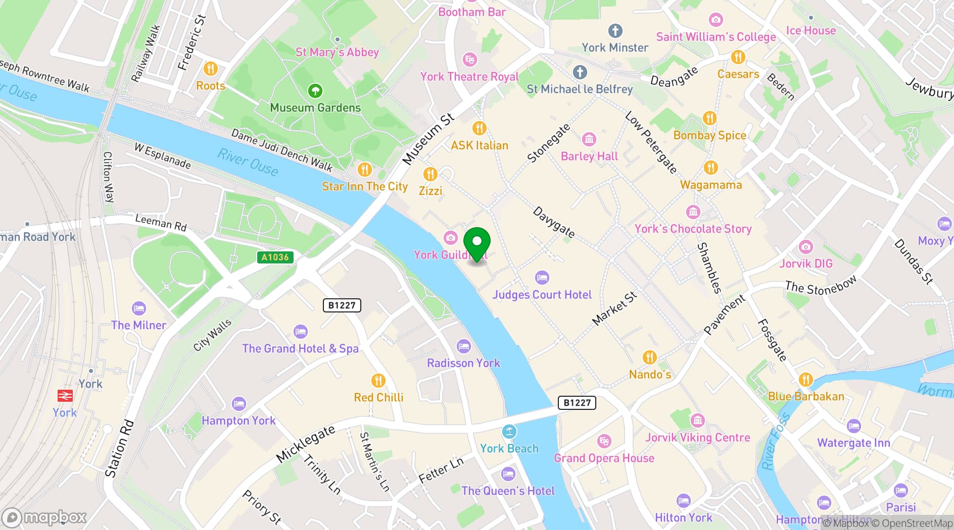 Map showing Revolution York 