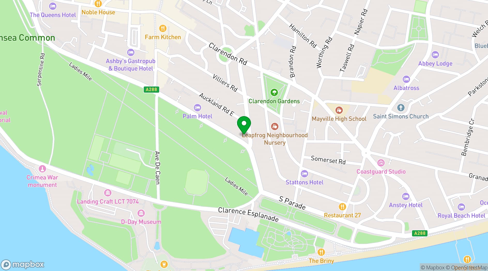 Map showing The Jolly Sailor