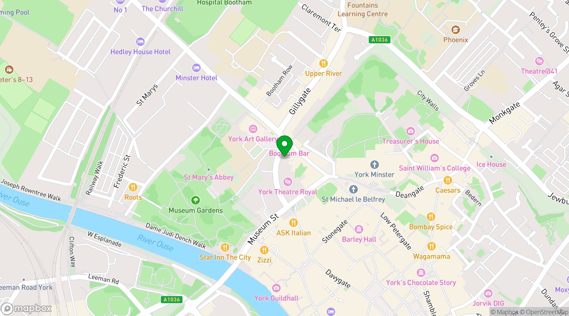 Map showing De Grey House