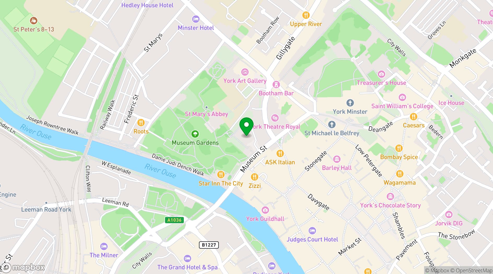 Map showing Explore York Libraries