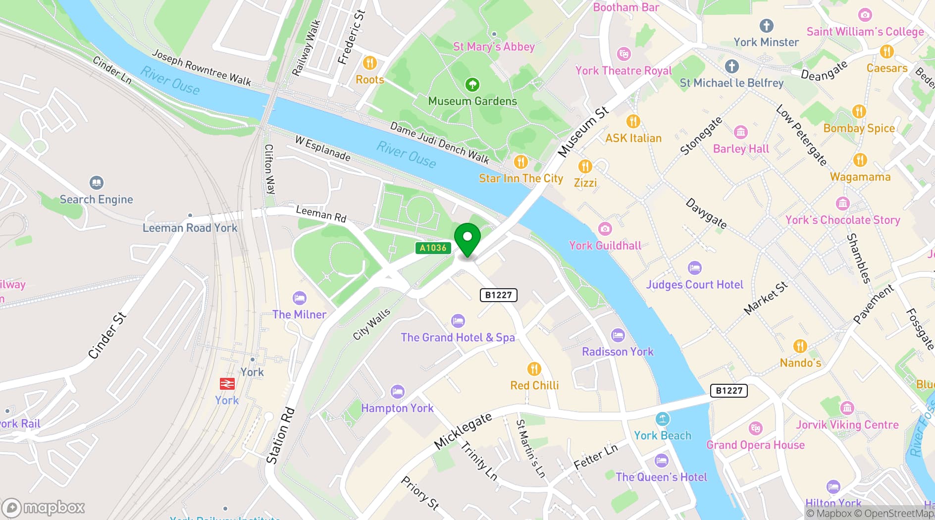 Map showing Malmaison York